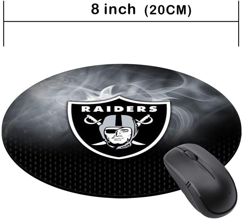 ZYJTEK Sports Round Mouse Pad,Non-Slip Rubber Base Mousepad for Computers Laptop Desk,Green Design Gaming Mouse Mat for Football Fans - Image 4